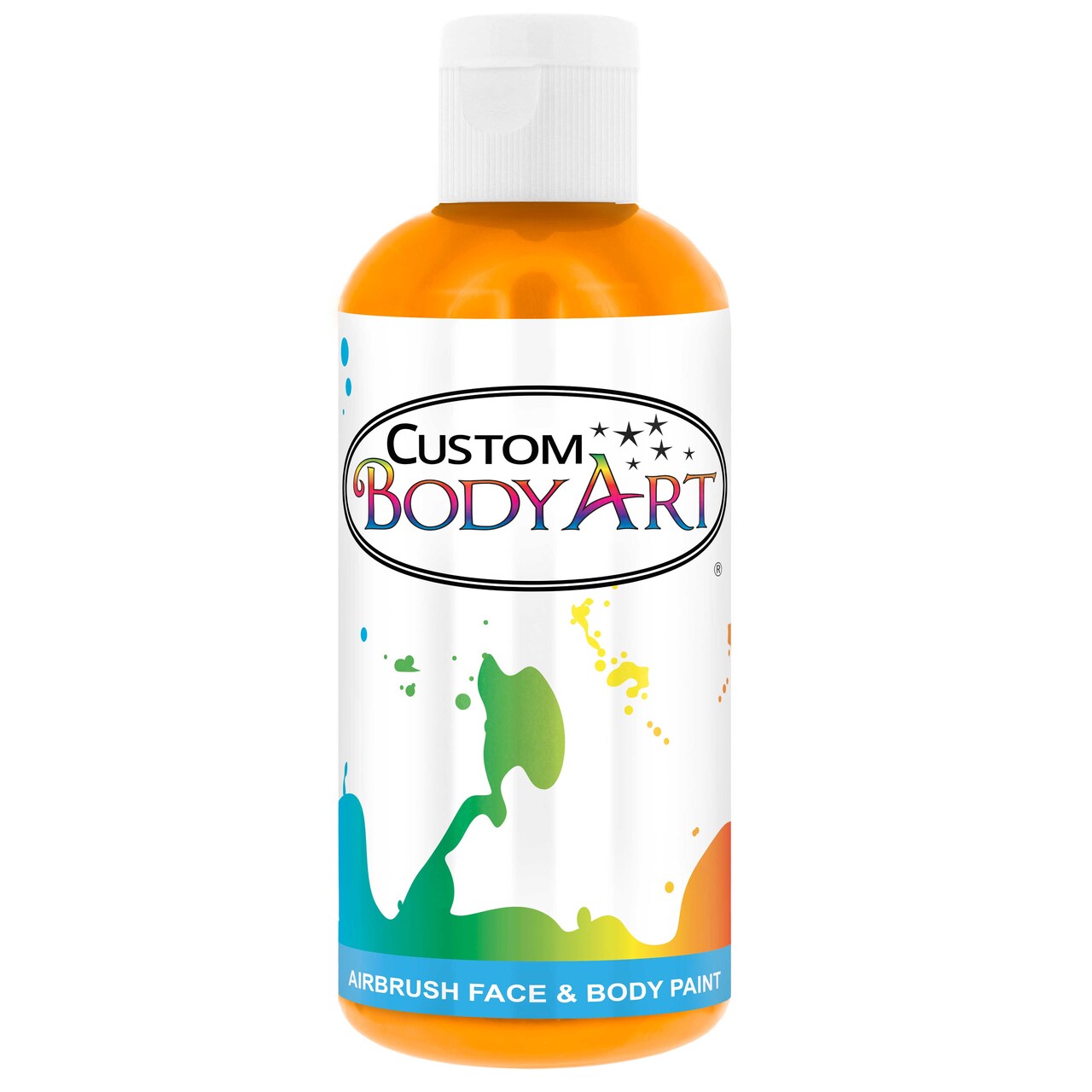 8 oz Yellow Water-Based Air Brush Paint for Skin - Face & Body Airbrush Paint for Halloween, Cosplay, Theatrical Makeup & Temporary Tattoos